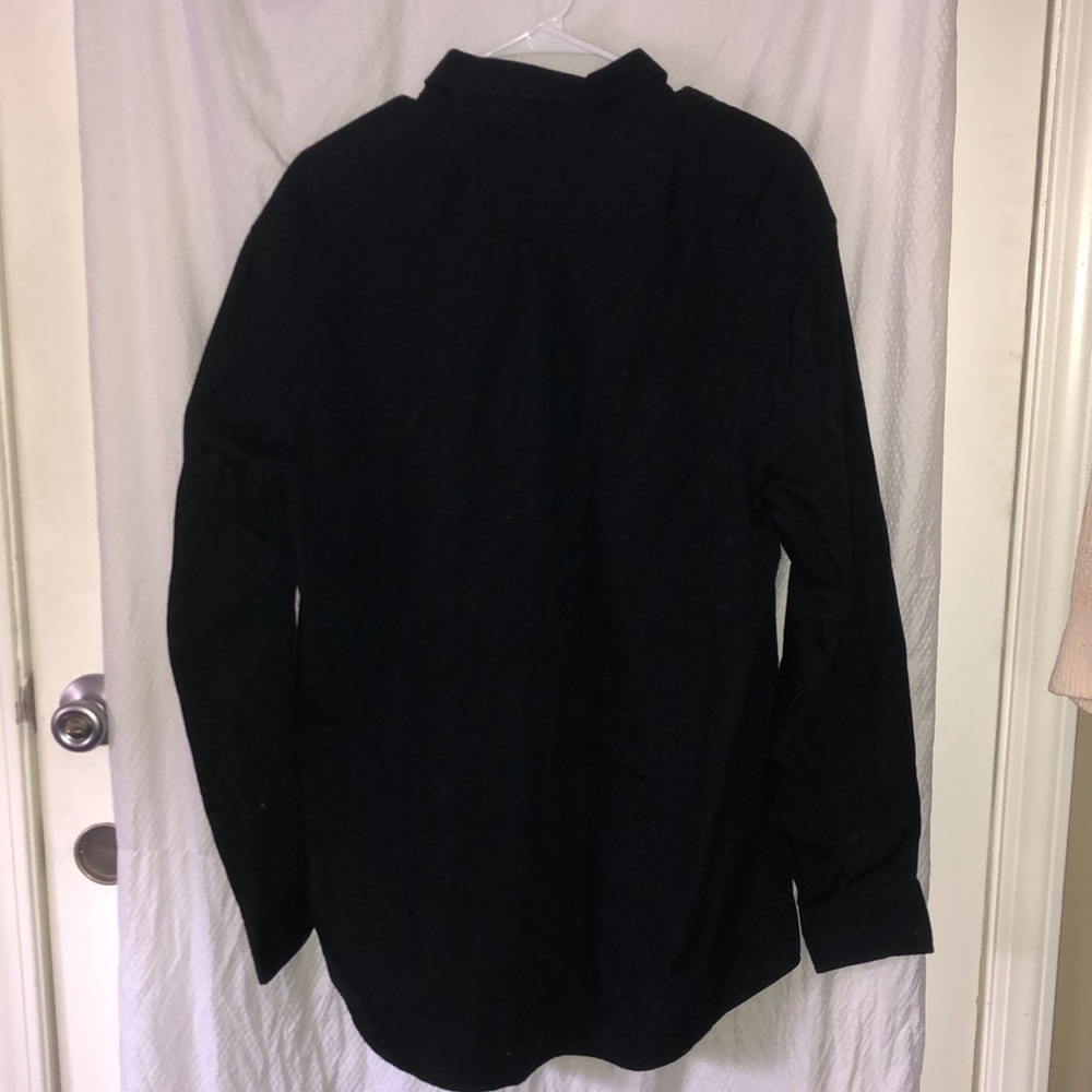 Port Authority Black Button Down Unisex Long Sleeve Classic Cotton/Poly Blend - Picture 5 of 7